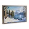 Stupell Industries Winter Mountain Lake Floating Frame, design by Petal Prints Design